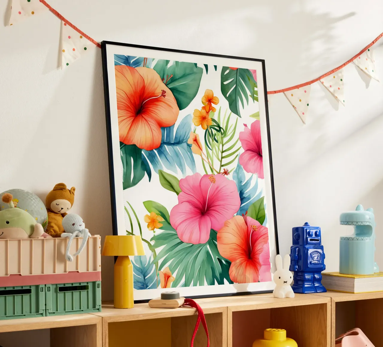 Modello tropicale 13 poster con telaio in plastica da Yaso Design Boho & Botanic