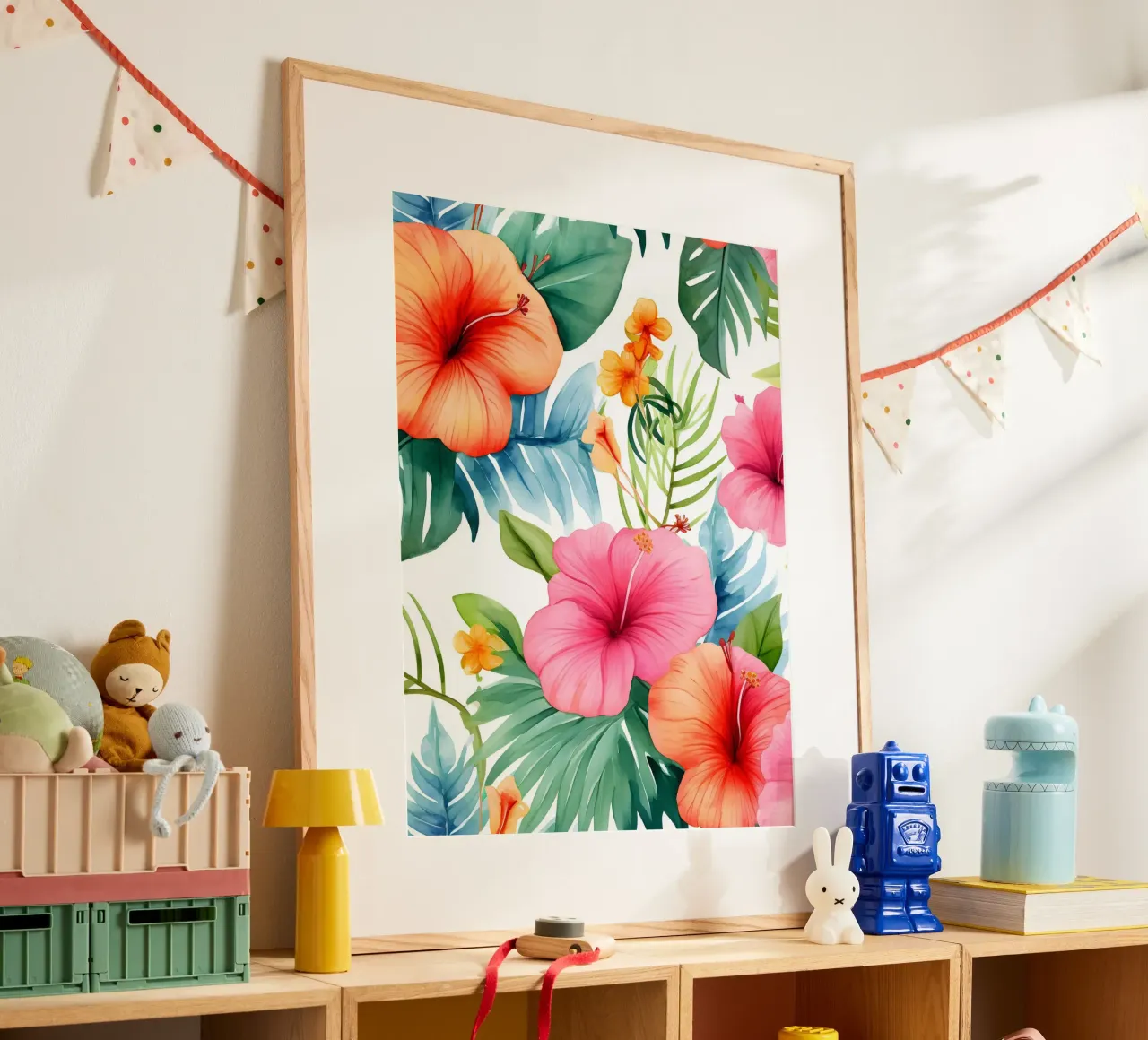 Modello tropicale 13 poster con telaio in plastica da Yaso Design Boho & Botanic