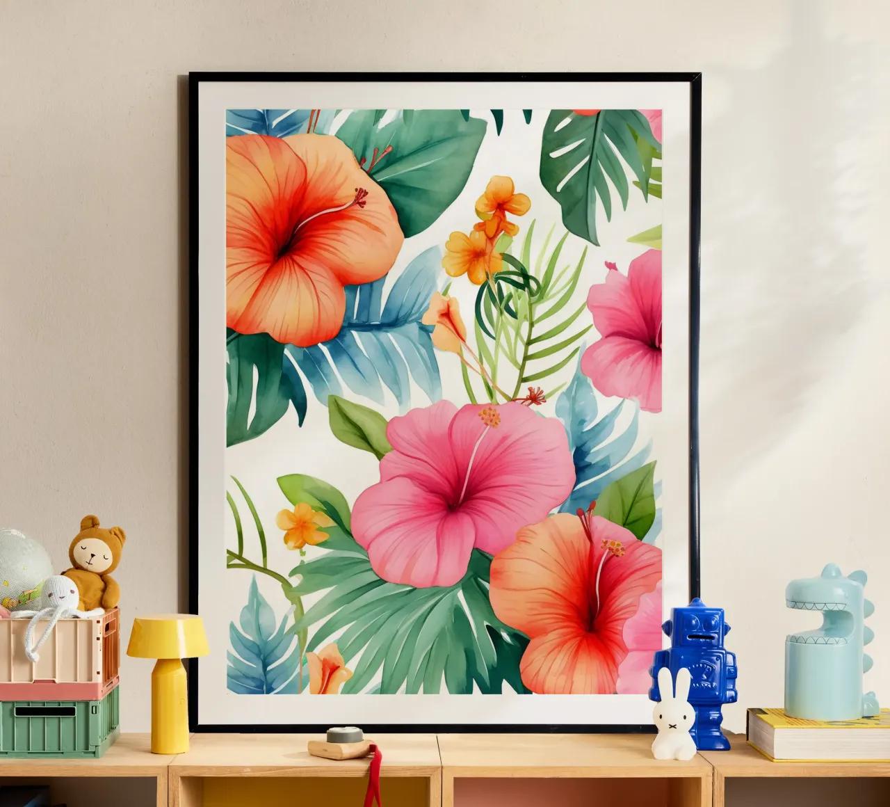 Modello tropicale 13 poster con telaio in plastica da Yaso Design Boho & Botanic