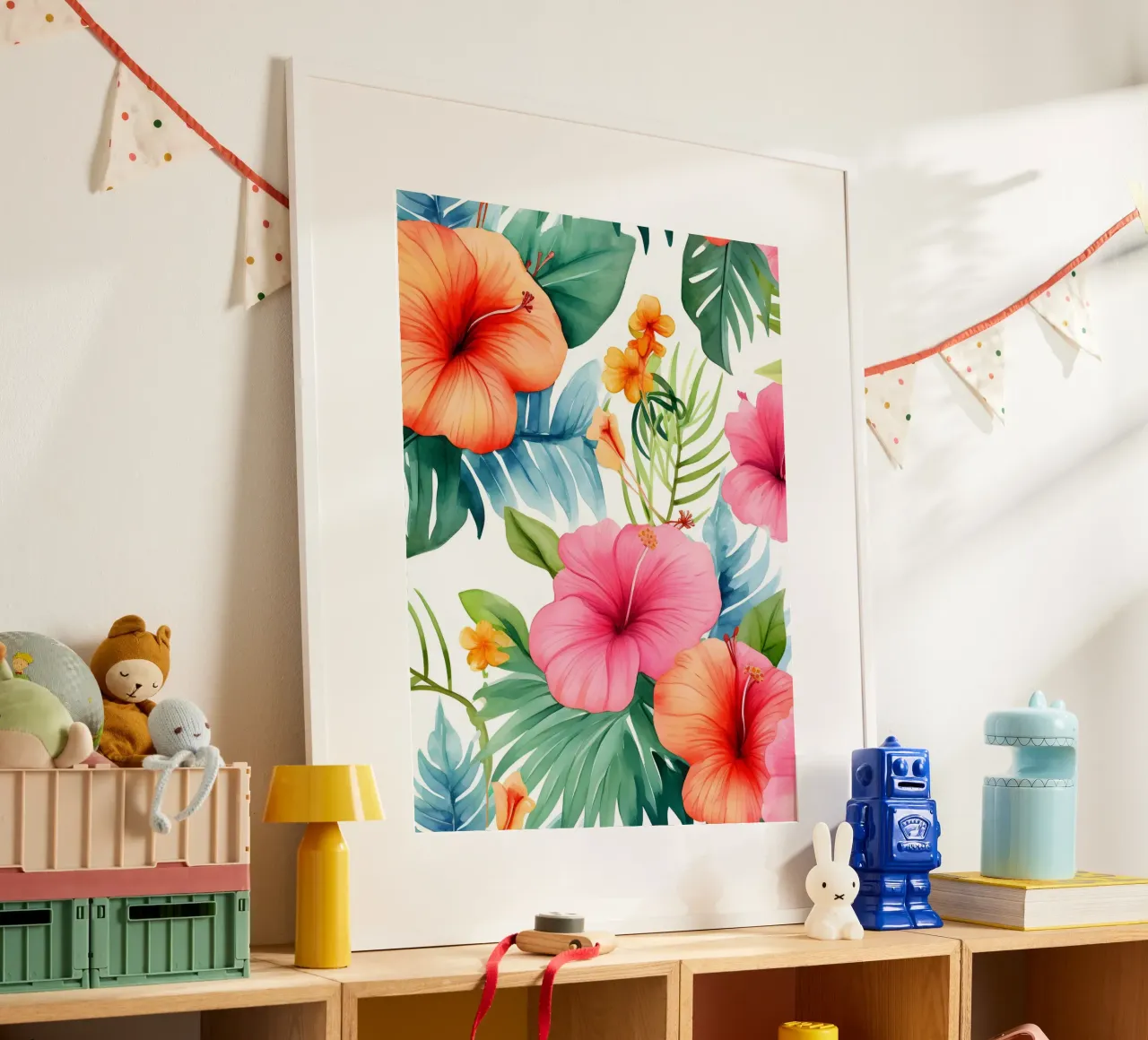 Modello tropicale 13 poster con telaio in plastica da Yaso Design Boho & Botanic