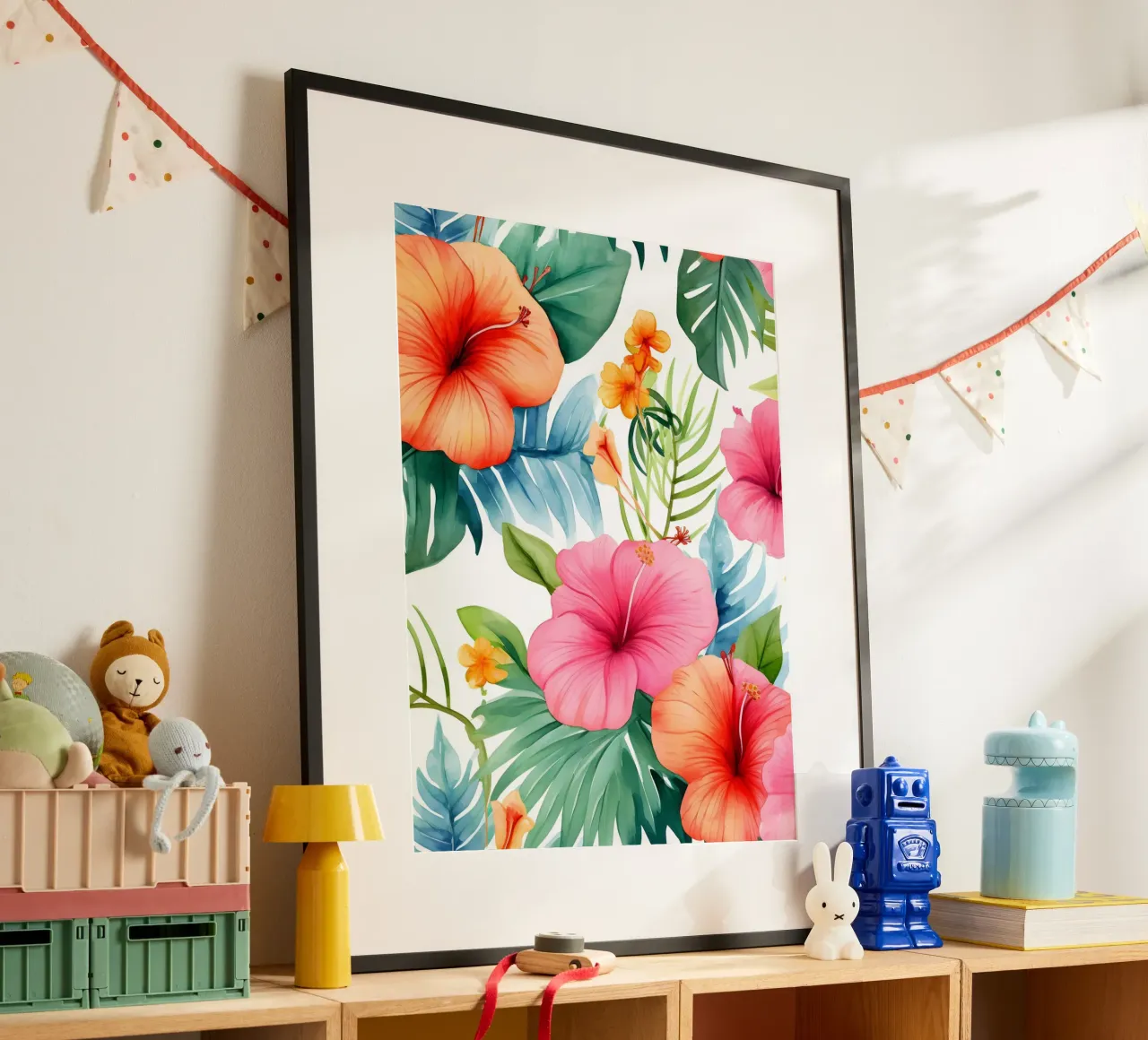 Modello tropicale 13 poster con telaio in plastica da Yaso Design Boho & Botanic