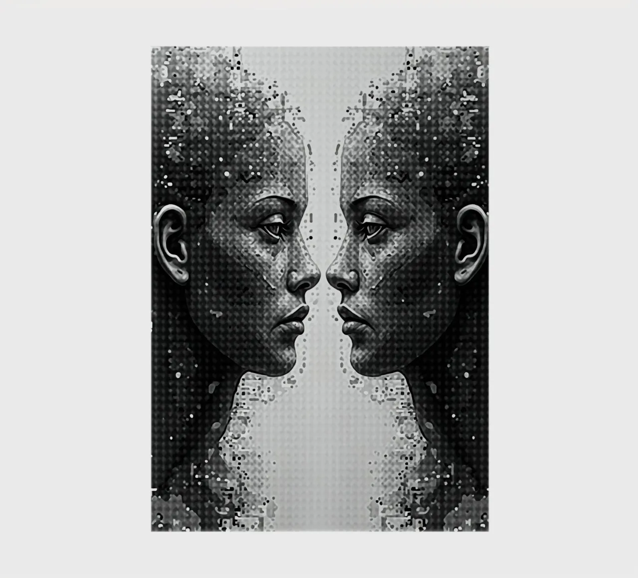 Mirror_image_grey_6 notebook by AI-Portraits by LK