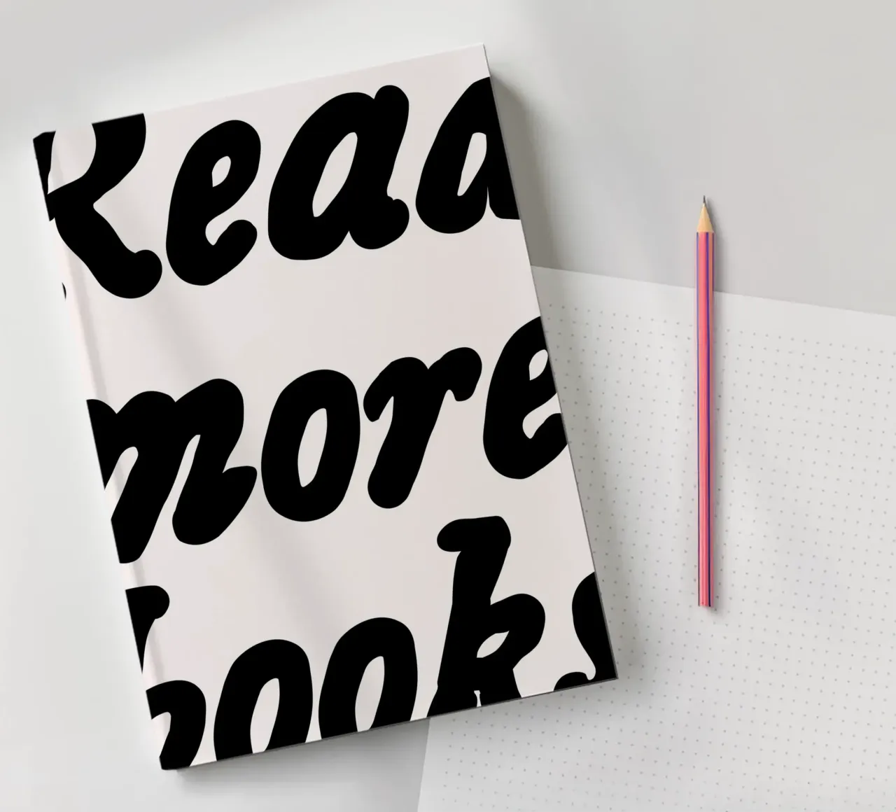 Read More Books Retro Typography Art Print notebook by vintagepod