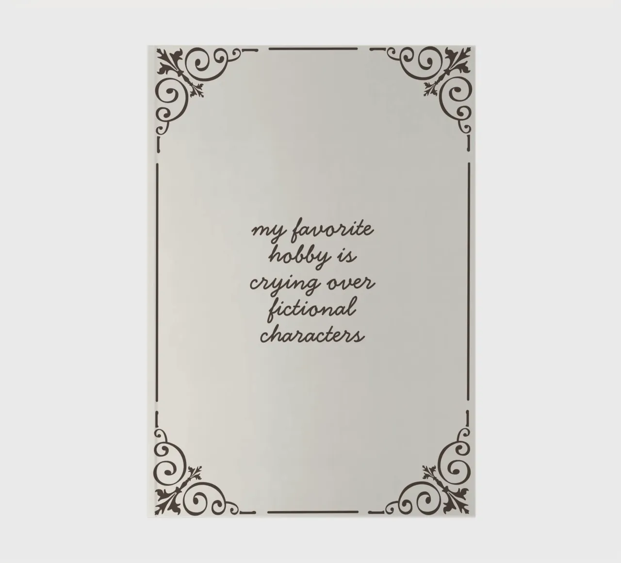 Crying Over Fictional Characters Funny Literary Print notebook by vintagepod