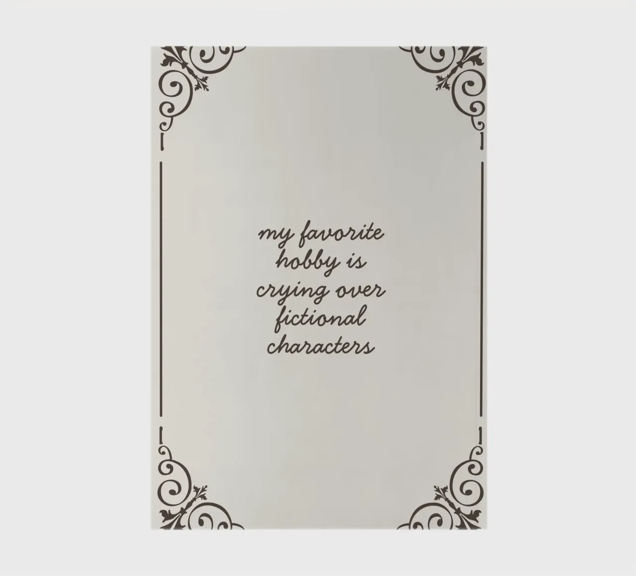 Crying Over Fictional Characters Funny Literary Print notebook by vintagepod