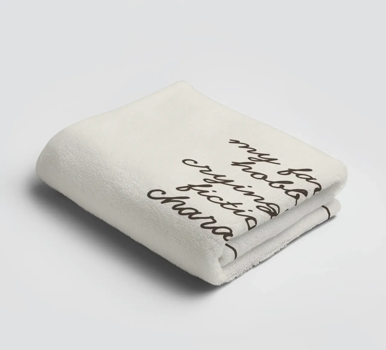 Crying Over Fictional Characters Funny Literary Print towel by vintagepod