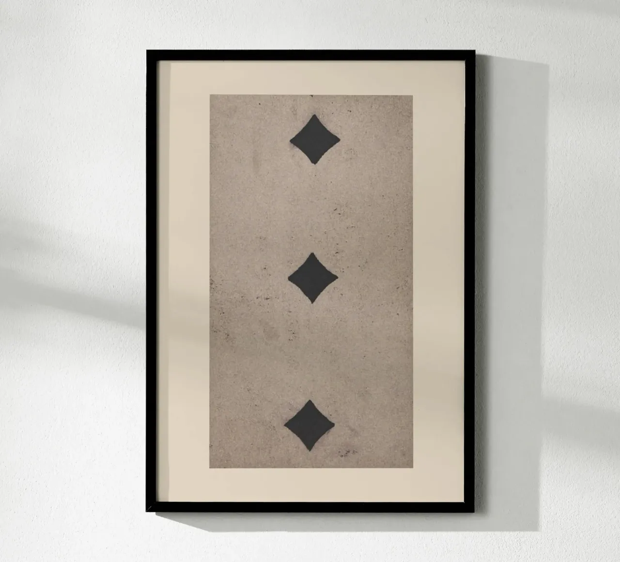 Stampa d'arte dei Tarocchi d'epoca con il Tre di Quadri poster da vintagepod