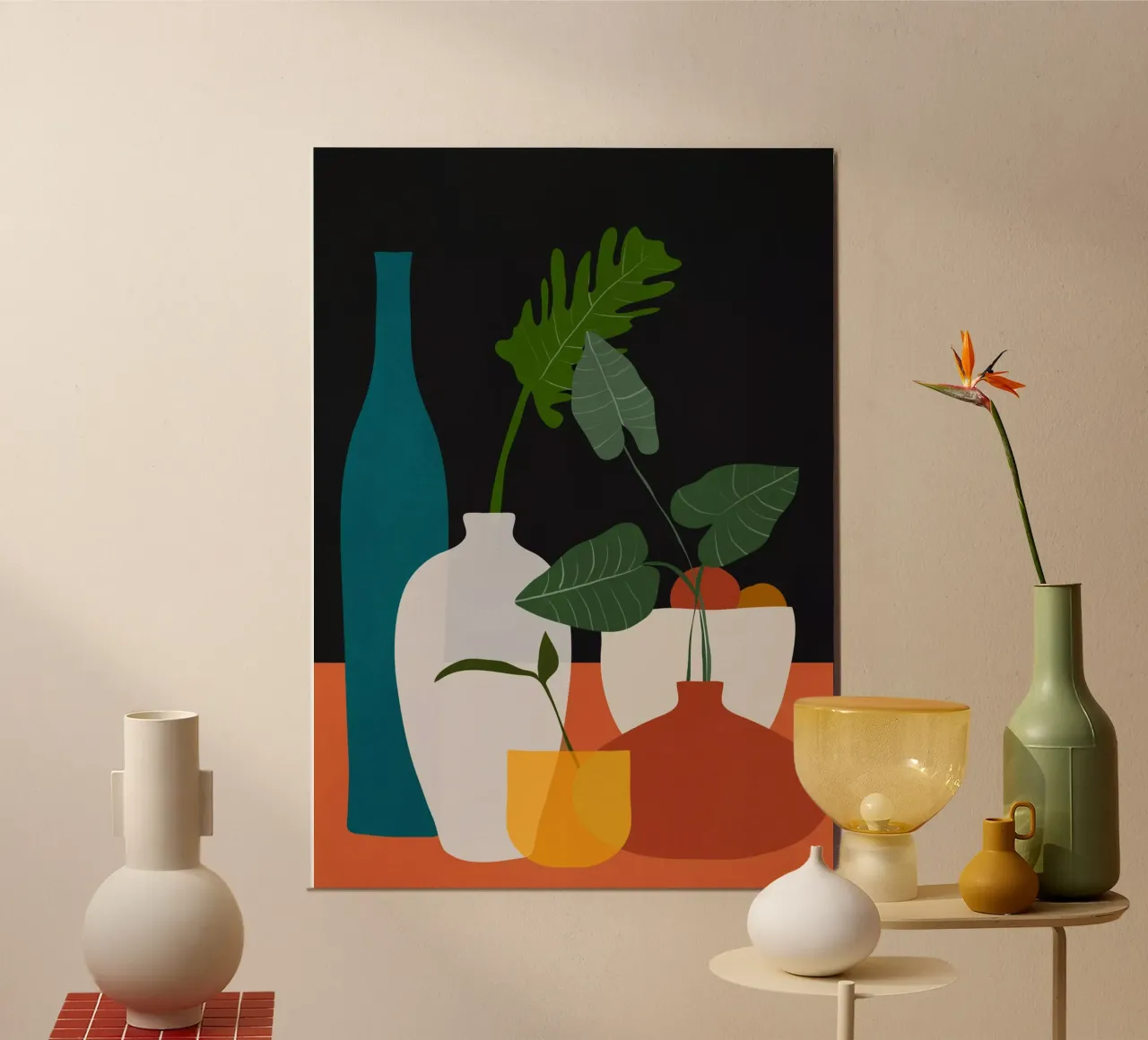 Vasi 5 poster con telaio in legno da ThingDesign