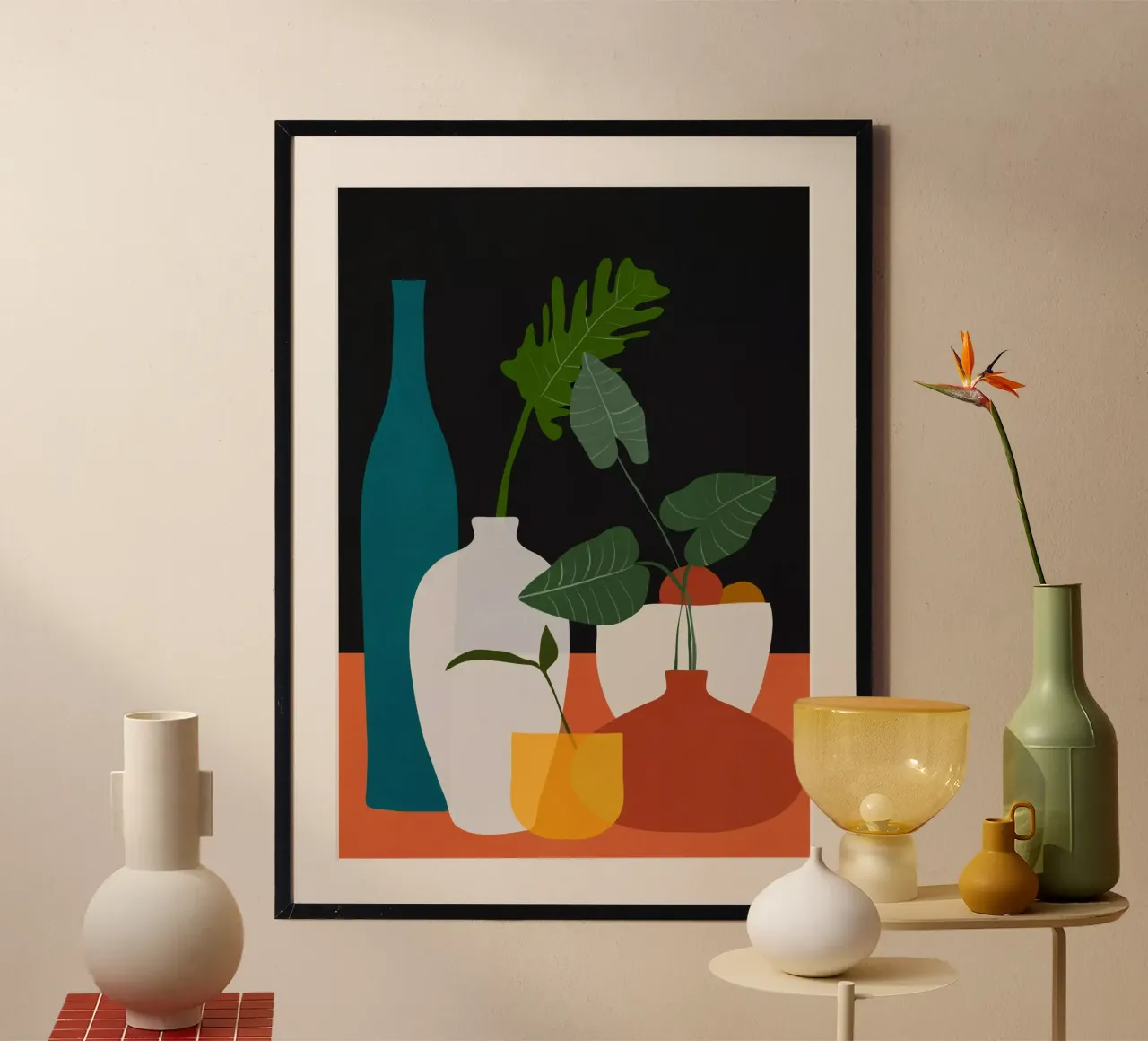 Vasi 5 poster con telaio in legno da ThingDesign