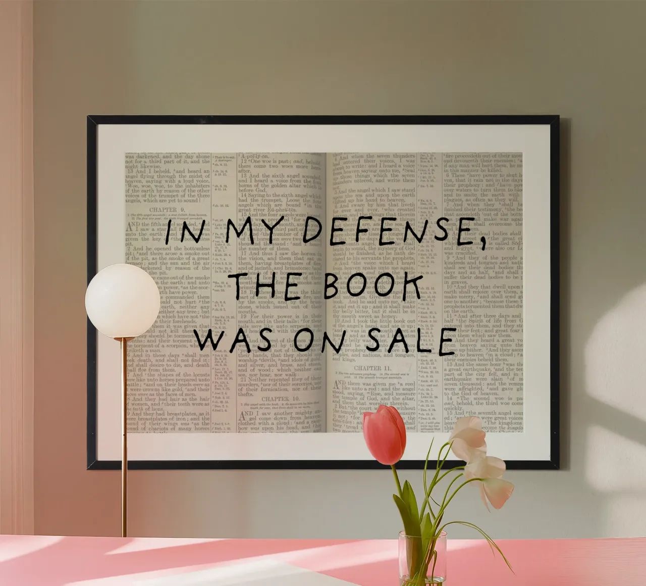En mi defensa el libro estaba a la venta cartel poster de vintagepod
