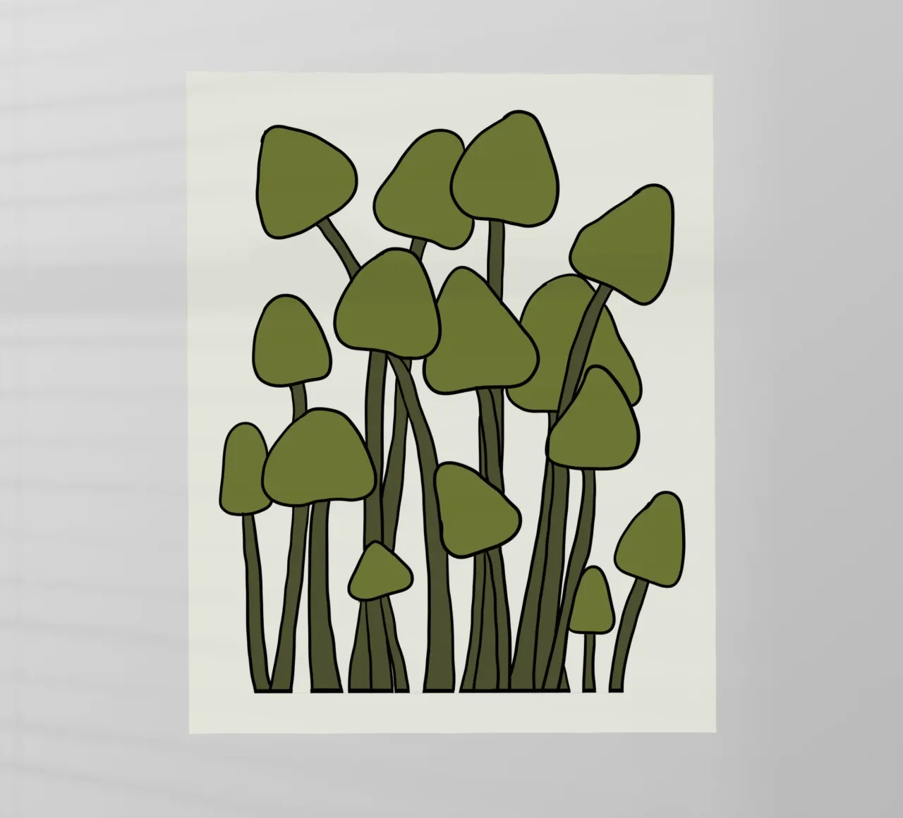 Green Fungi Autumn Vibes pellicola backlit da TijanaArtStudio88