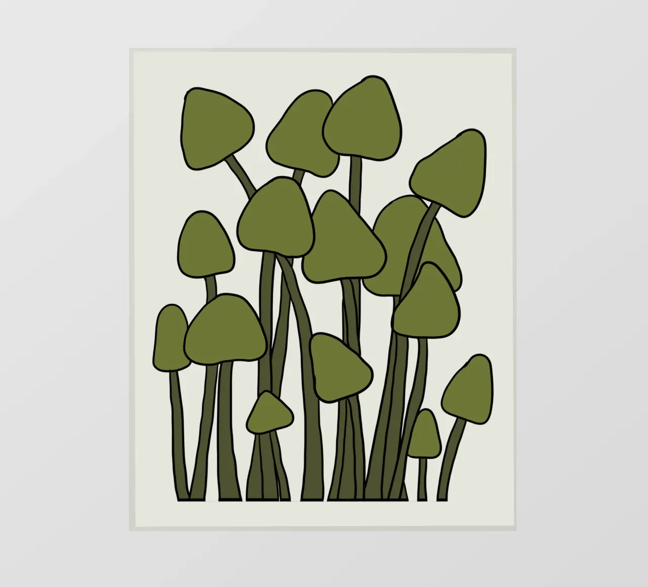 Green Fungi Autumn Vibes pellicola backlit da TijanaArtStudio88