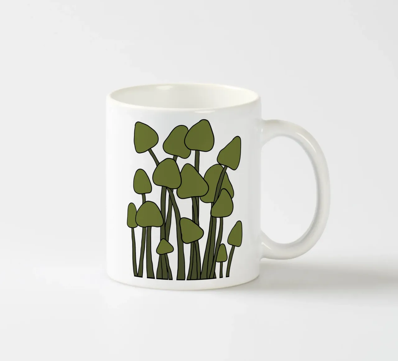 Green Fungi Autumn Vibes tazza in ceramica da TijanaArtStudio88