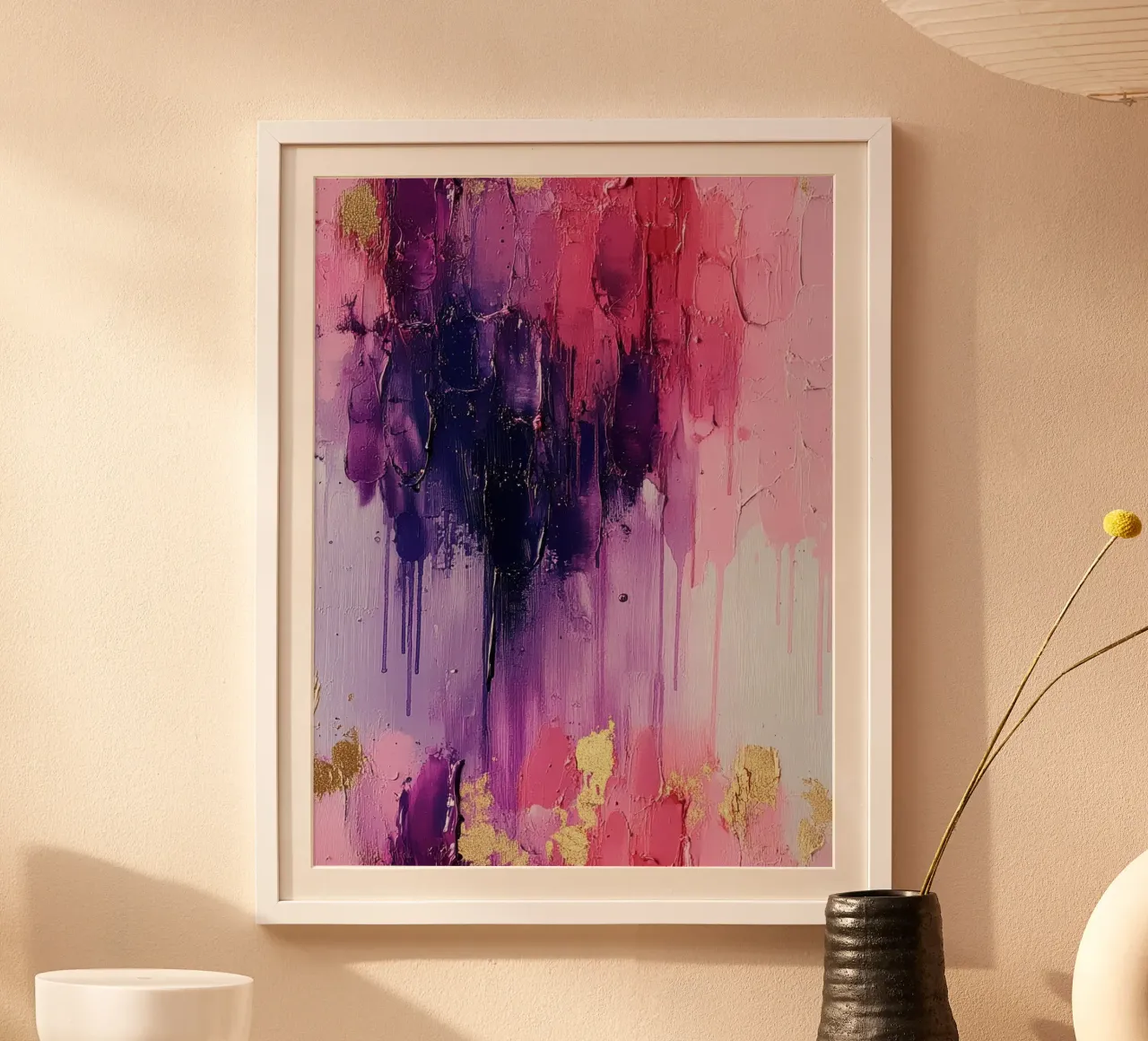 Paint Splatter Malerei Pinselstriche Lilac 1 Poster von Yaso Design Paint