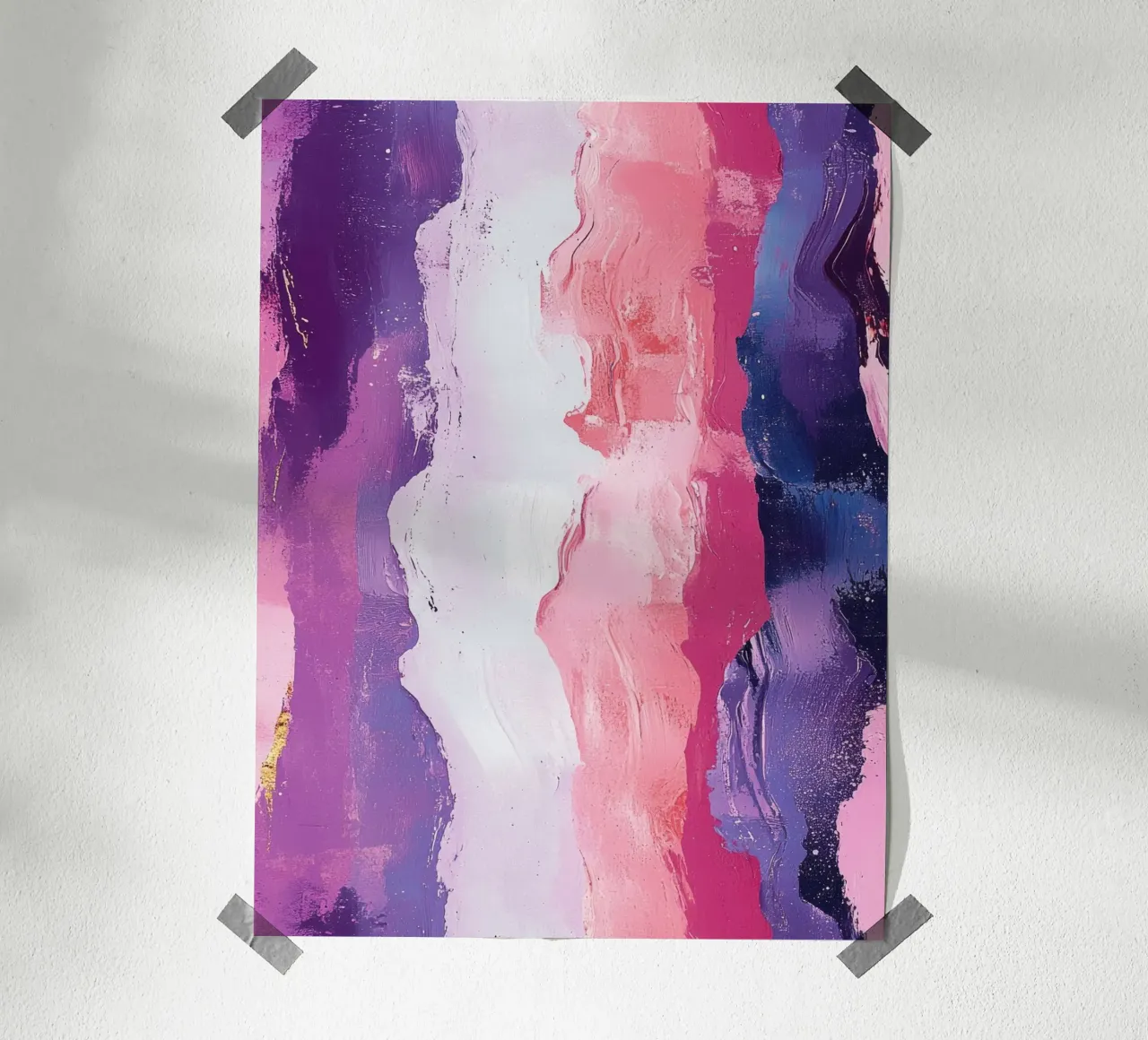 Paint Splatter Malerei Pinselstriche Lilac 2 Poster von Yaso Design Paint