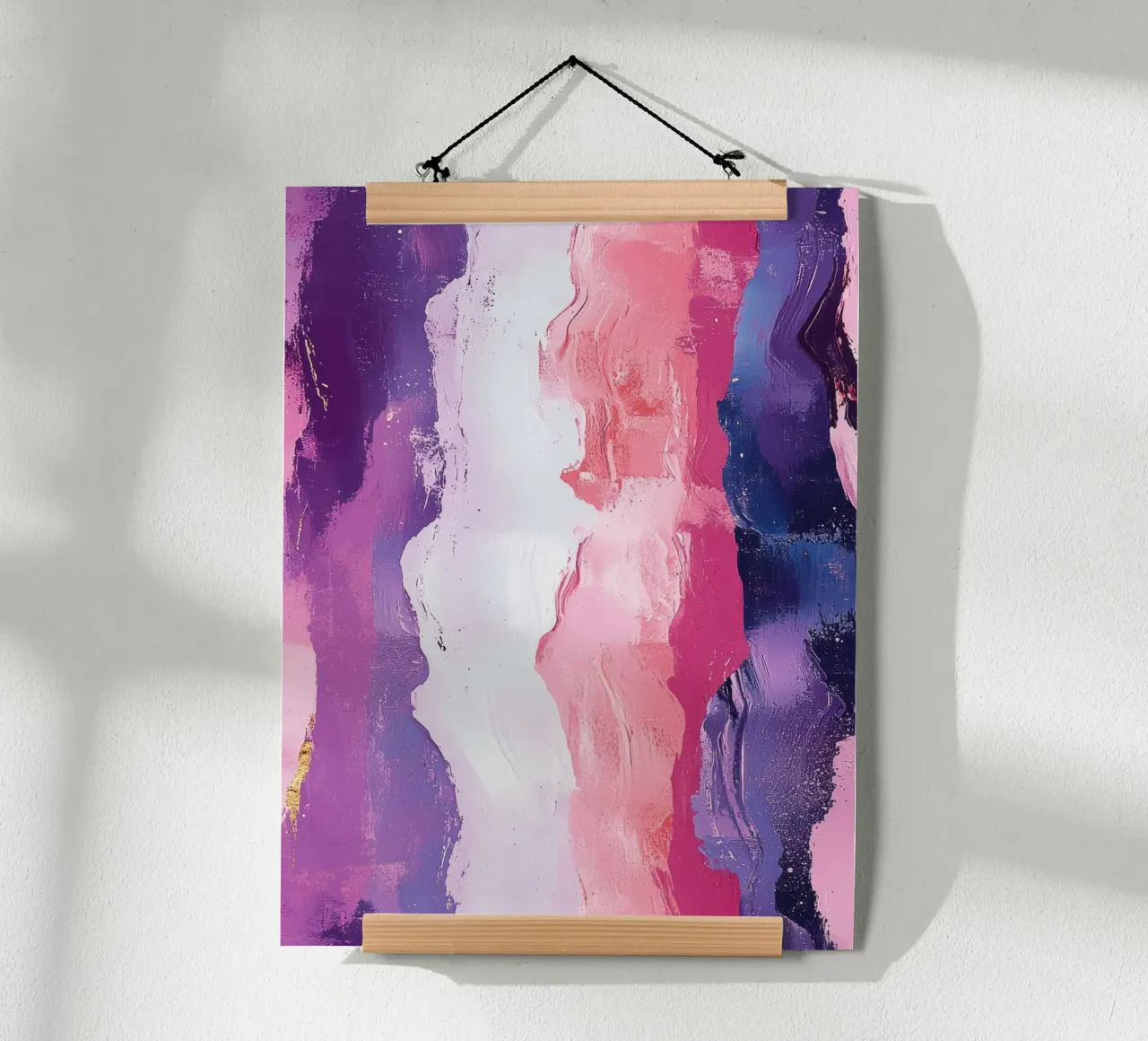 Paint Splatter Malerei Pinselstriche Lilac 2 Poster von Yaso Design Paint