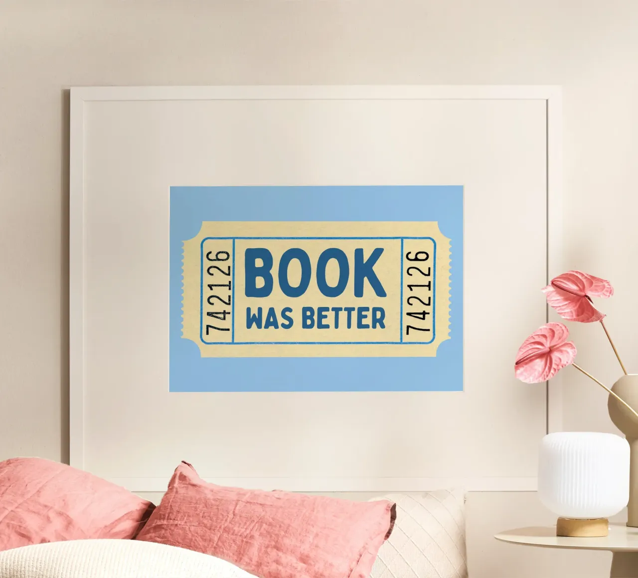 "Póster de entradas retro "El libro era mejor poster de vintagepod