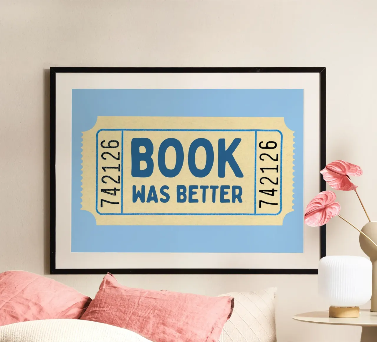 "Póster de entradas retro "El libro era mejor poster de vintagepod