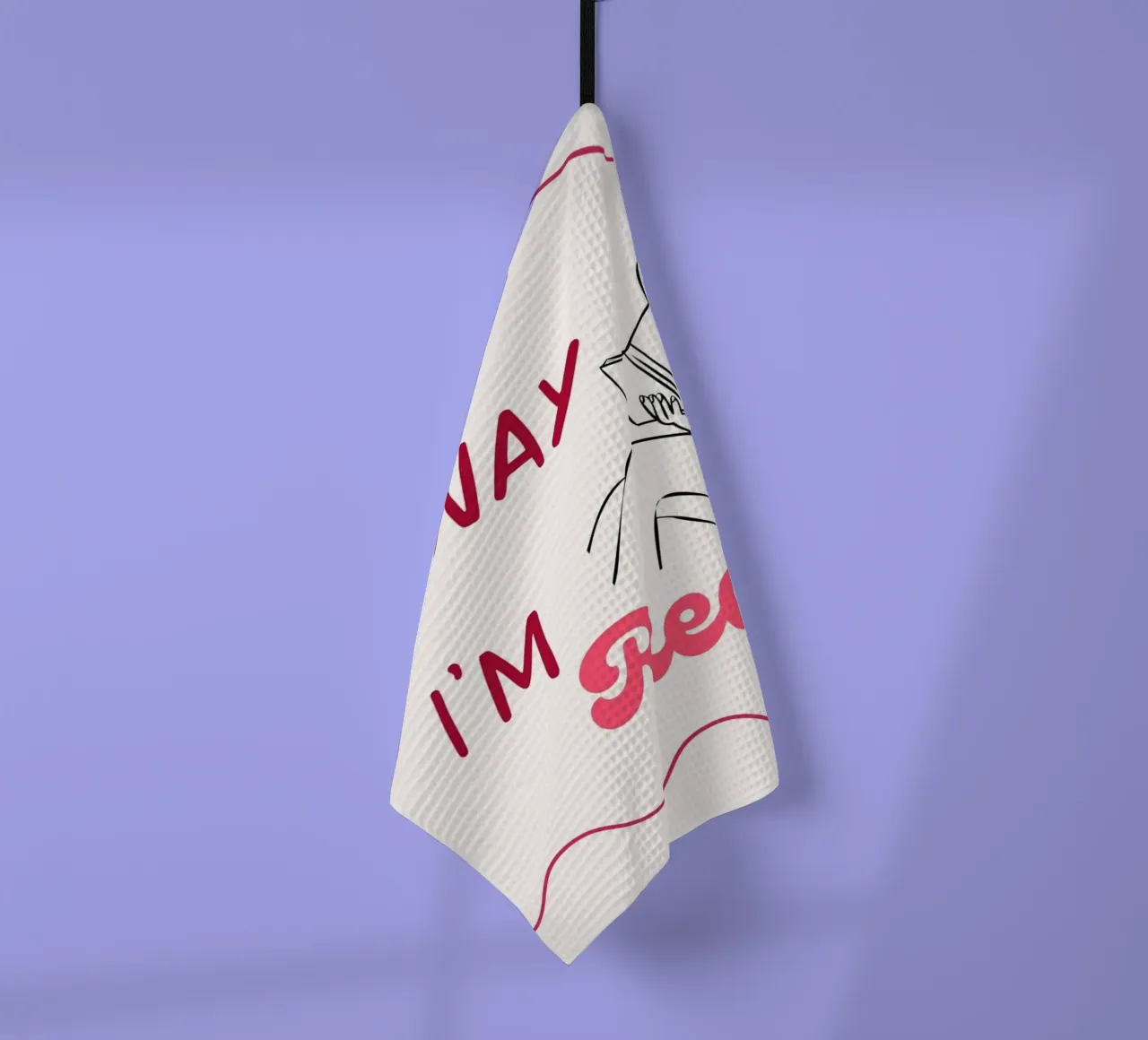 Go Away I'm Reading Poster - Dessin au trait minimaliste torchon de vintagepod