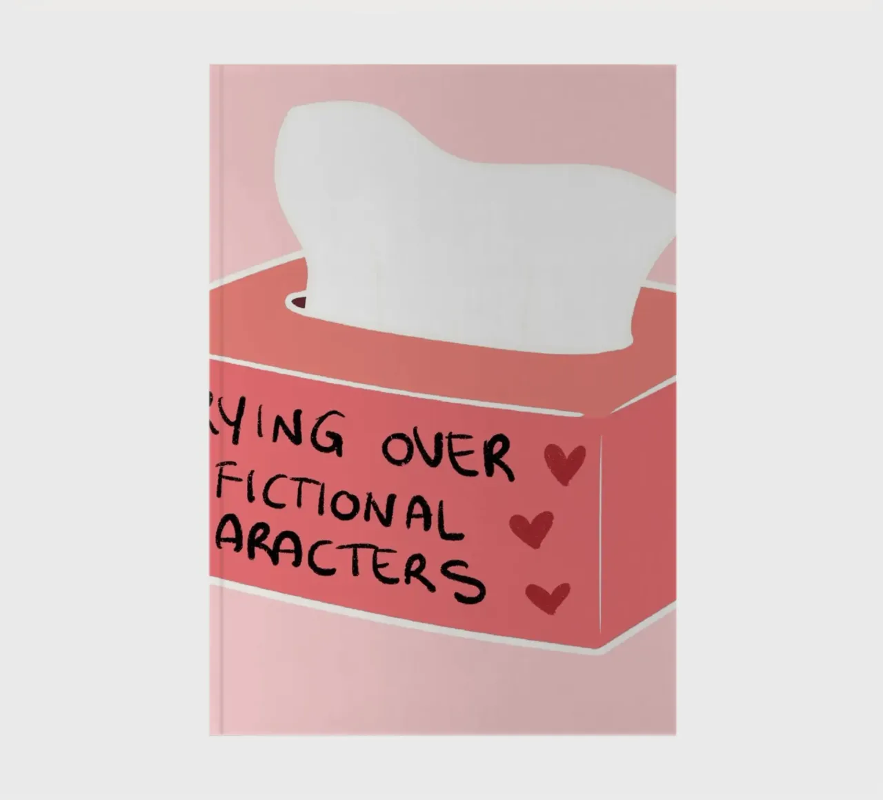 Crying Over Fictional Characters Poster - Witty Art notebook by vintagepod