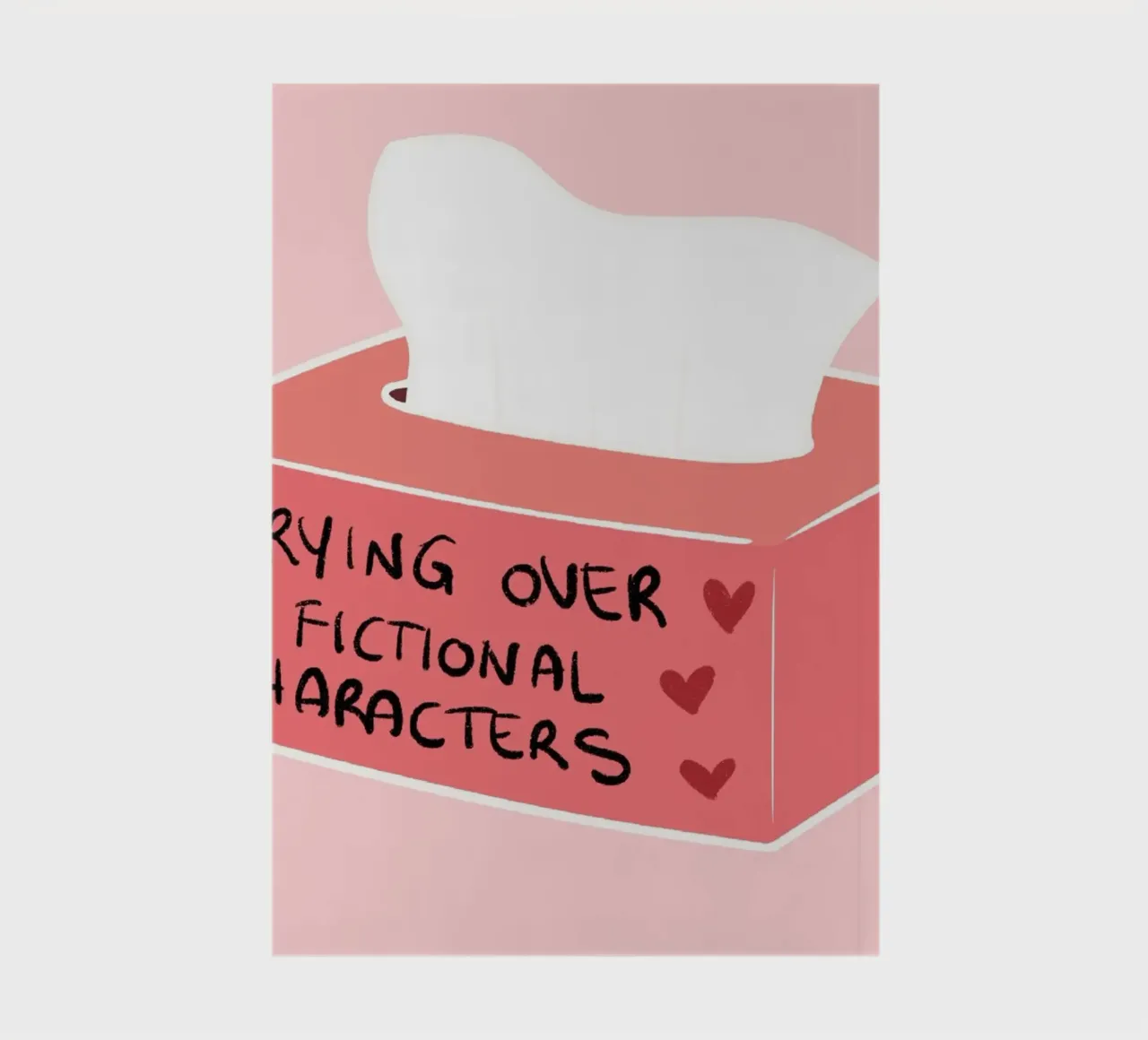 Crying Over Fictional Characters Poster - Witty Art notebook by vintagepod
