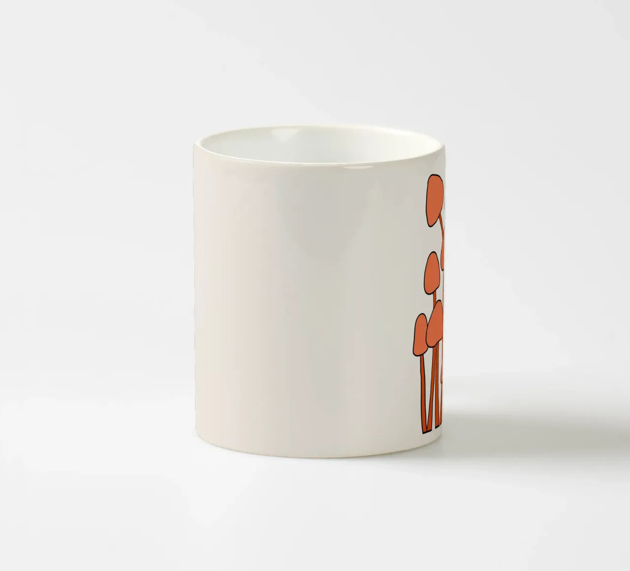 Orange Fungi Autumn Vibes tazza in ceramica da TijanaArtStudio88