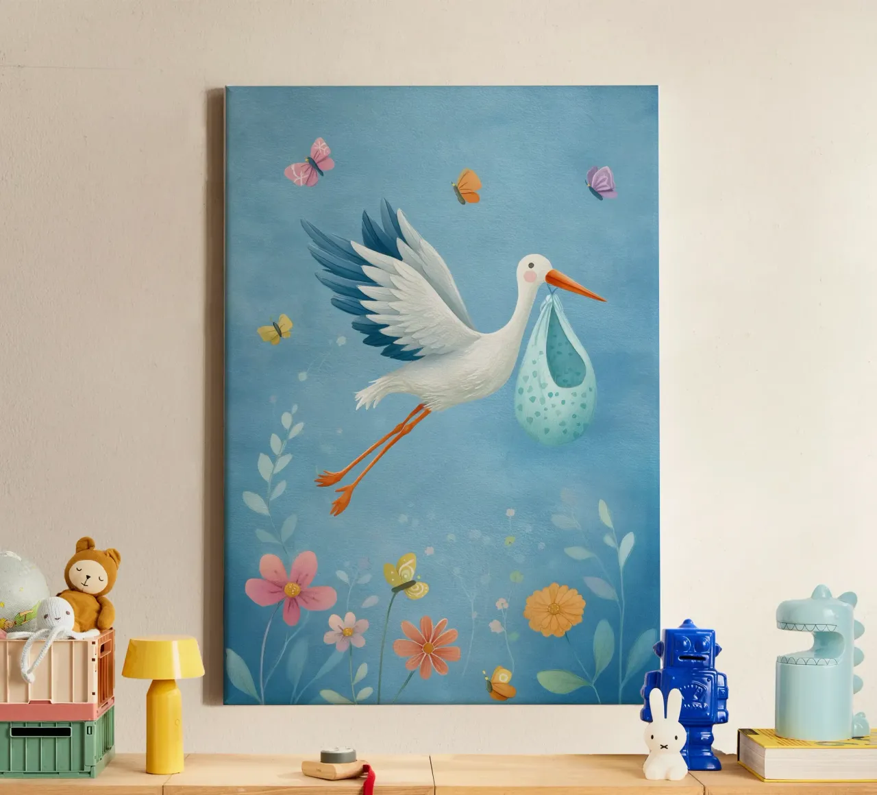 Bundle of Joy canvas with Floater frame by Kiara