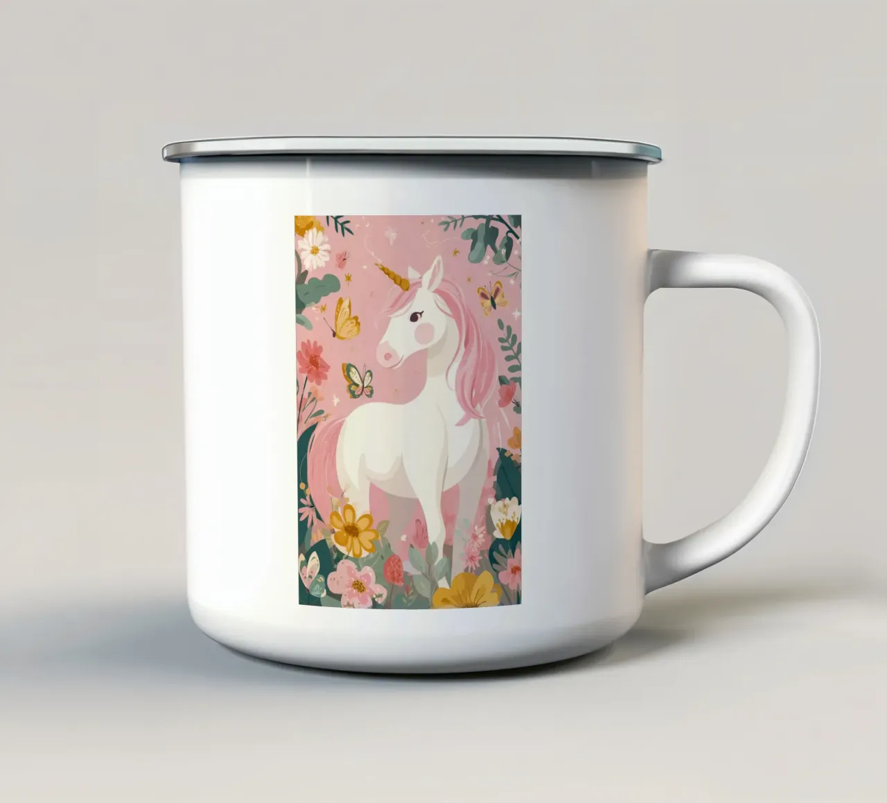 Butterfly Dreams Unicorn tazza in smalto da Kiara