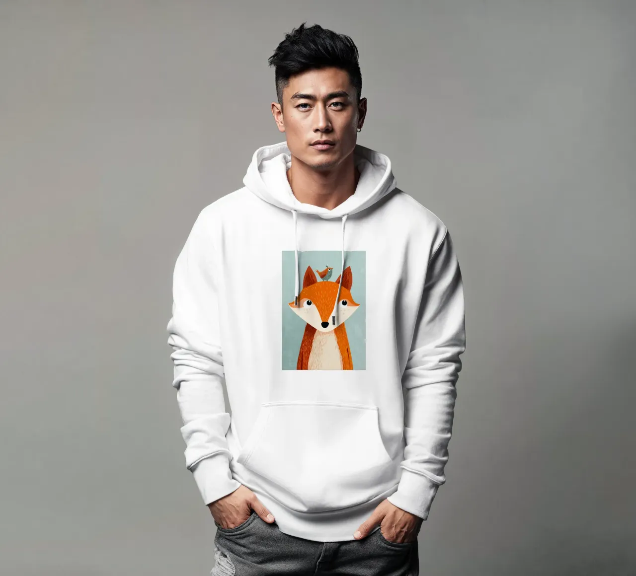 Fox and Songbird felpa con cappuccio da Kiara