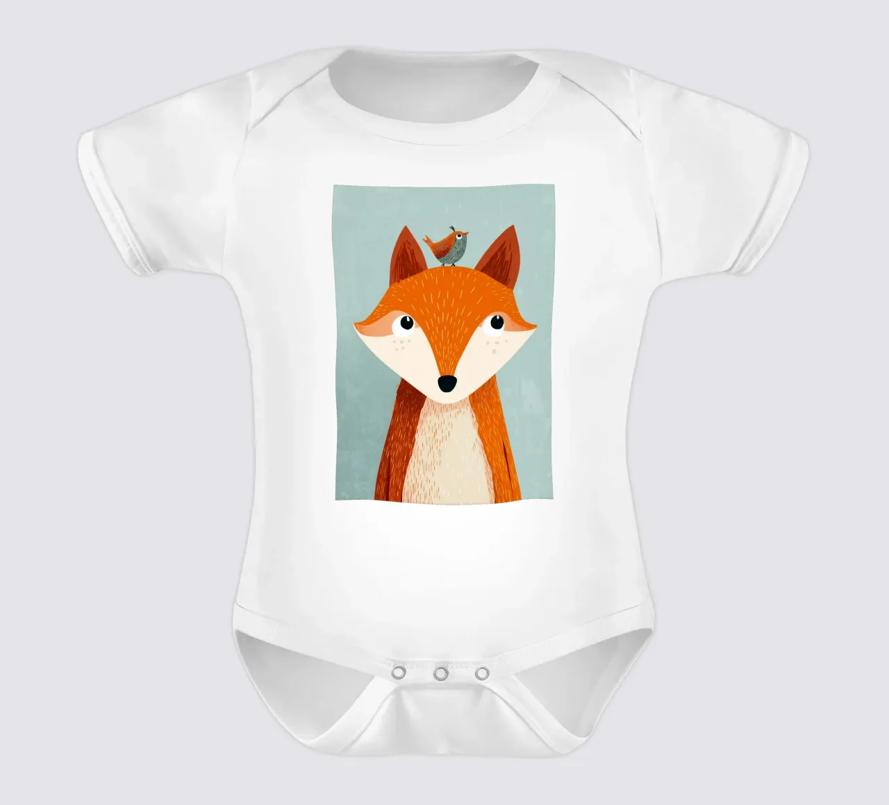 Fox and Songbird body neonato maniche corte da Kiara