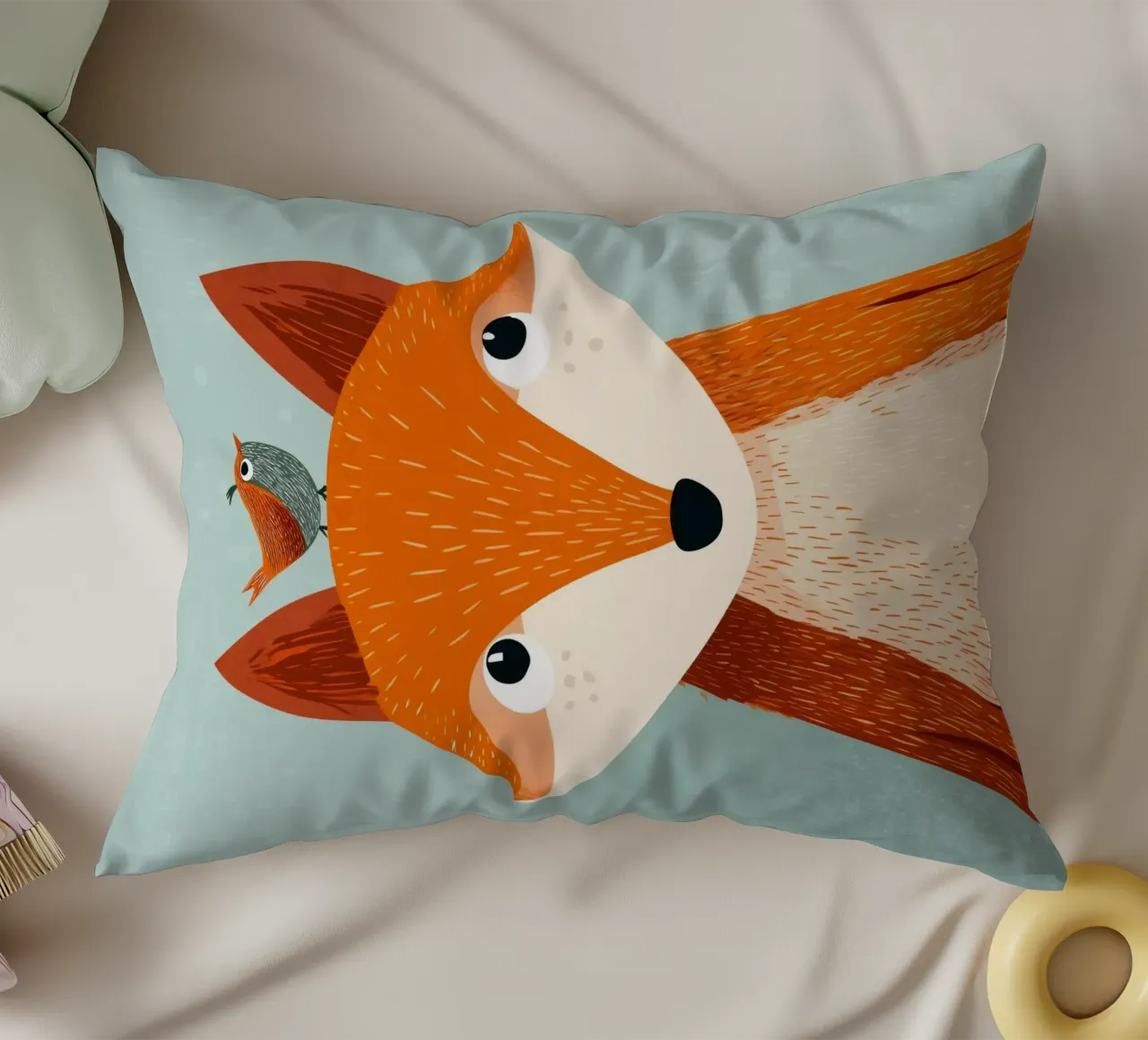 Fox and Songbird cuscino da Kiara