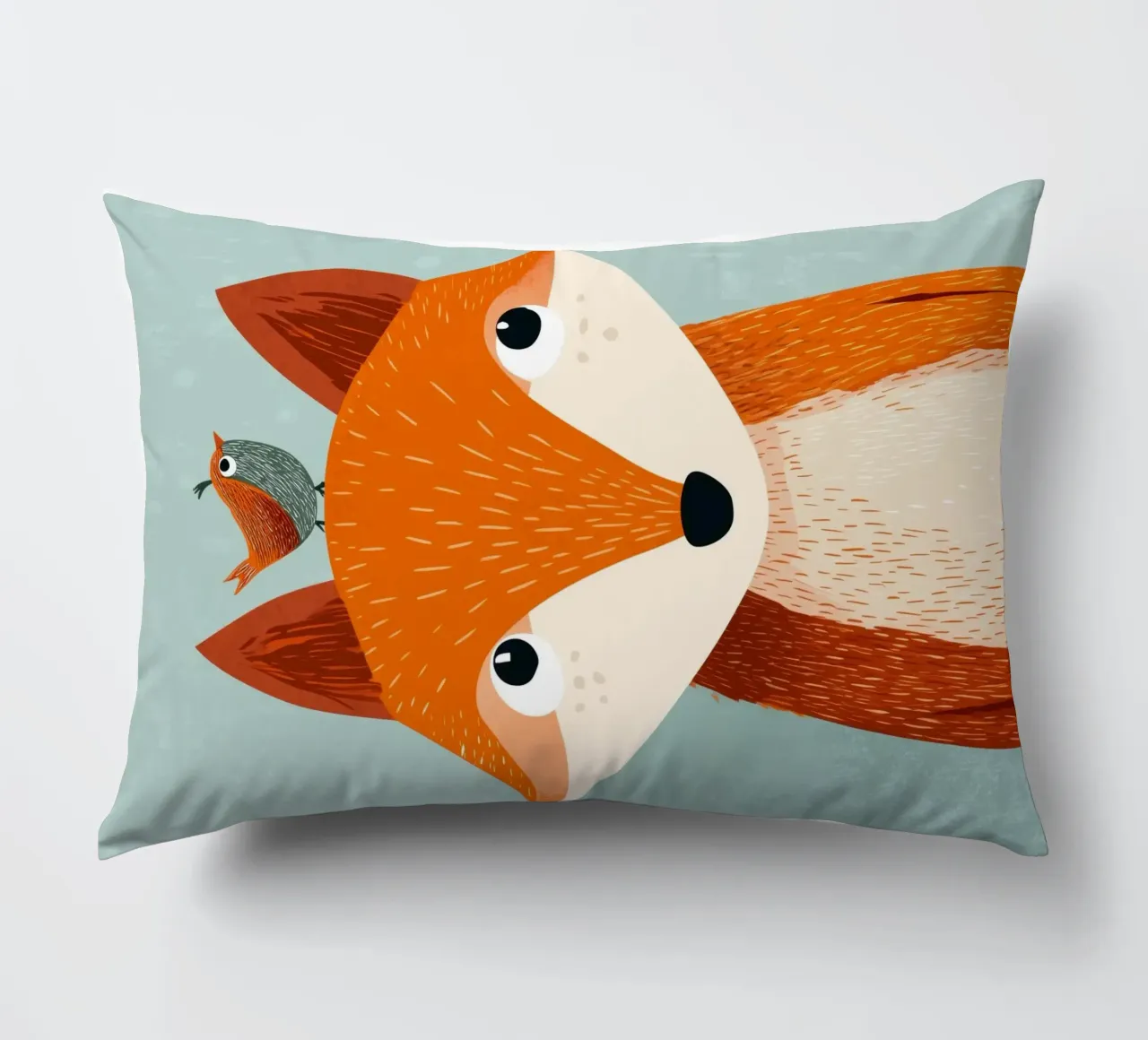Fox and Songbird cuscino da Kiara