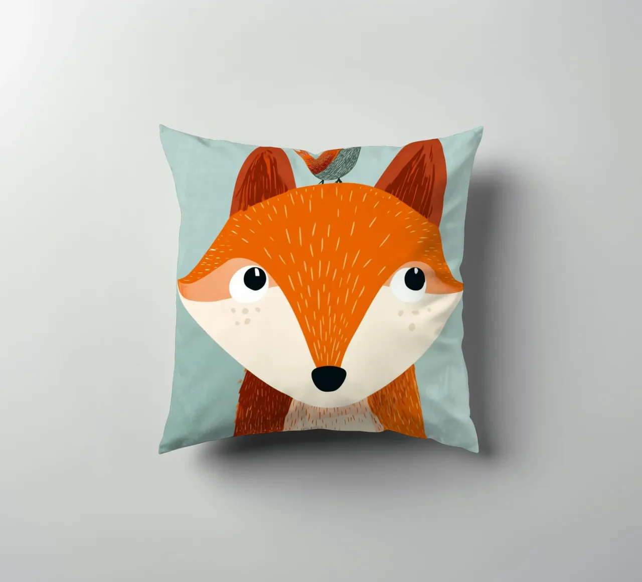 Fox and Songbird cuscino da Kiara