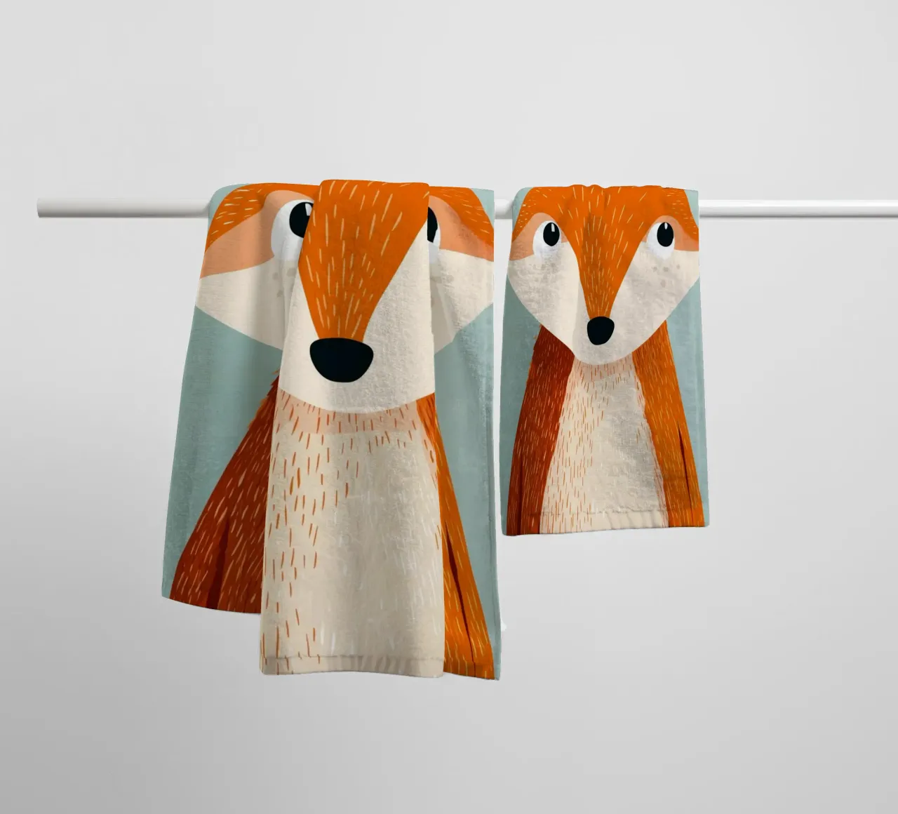 Fox and Songbird asciugamano da bagno da Kiara