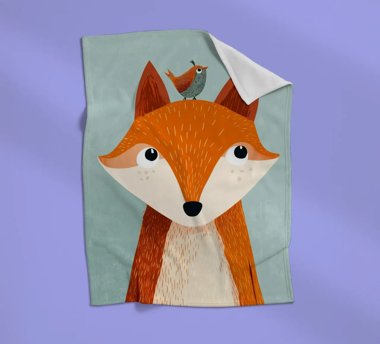 Fox and Songbird coperta in pile da Kiara