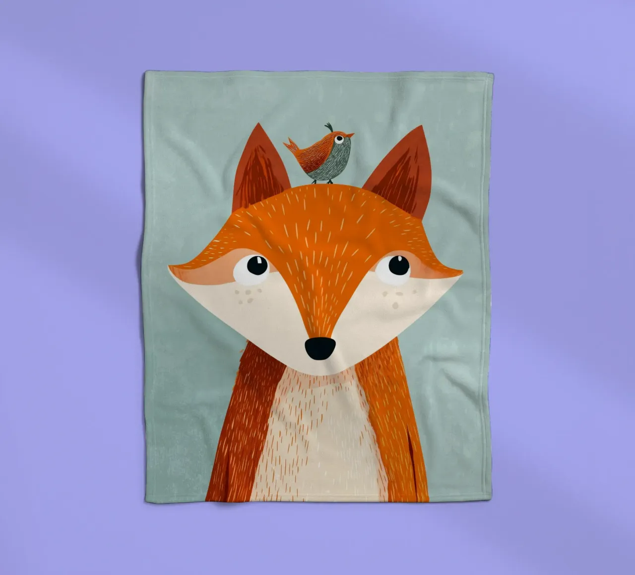 Fox and Songbird coperta in pile da Kiara
