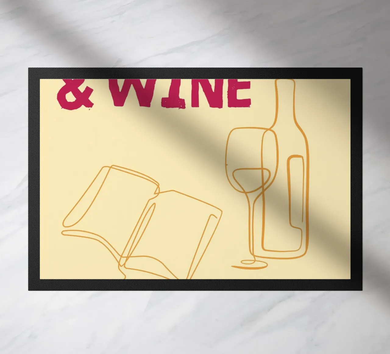 Libri e vino rendono tutto più bello zerbino da vintagepod