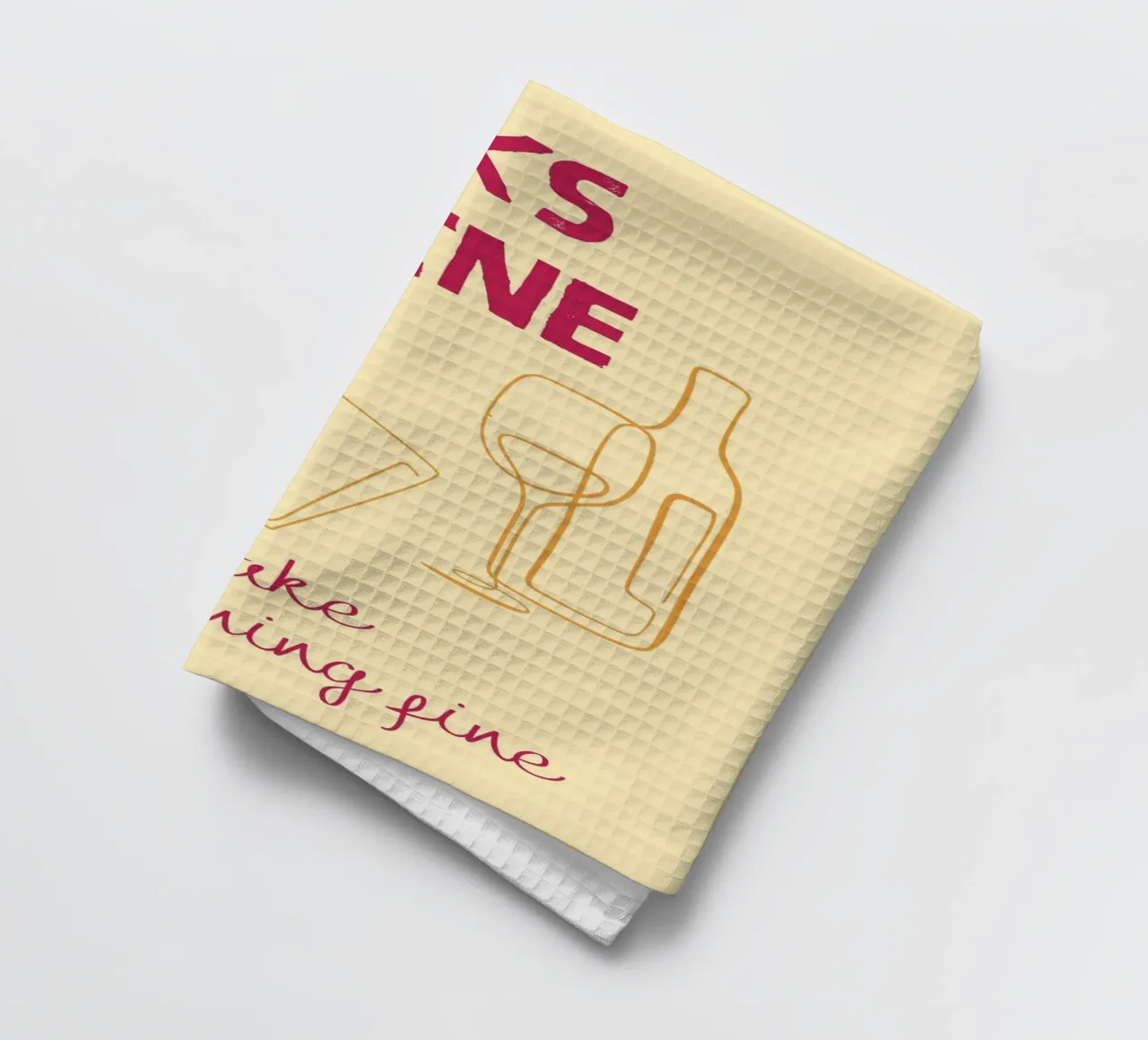 Affiche "Books & Wine Make Everything Fine torchon de vintagepod