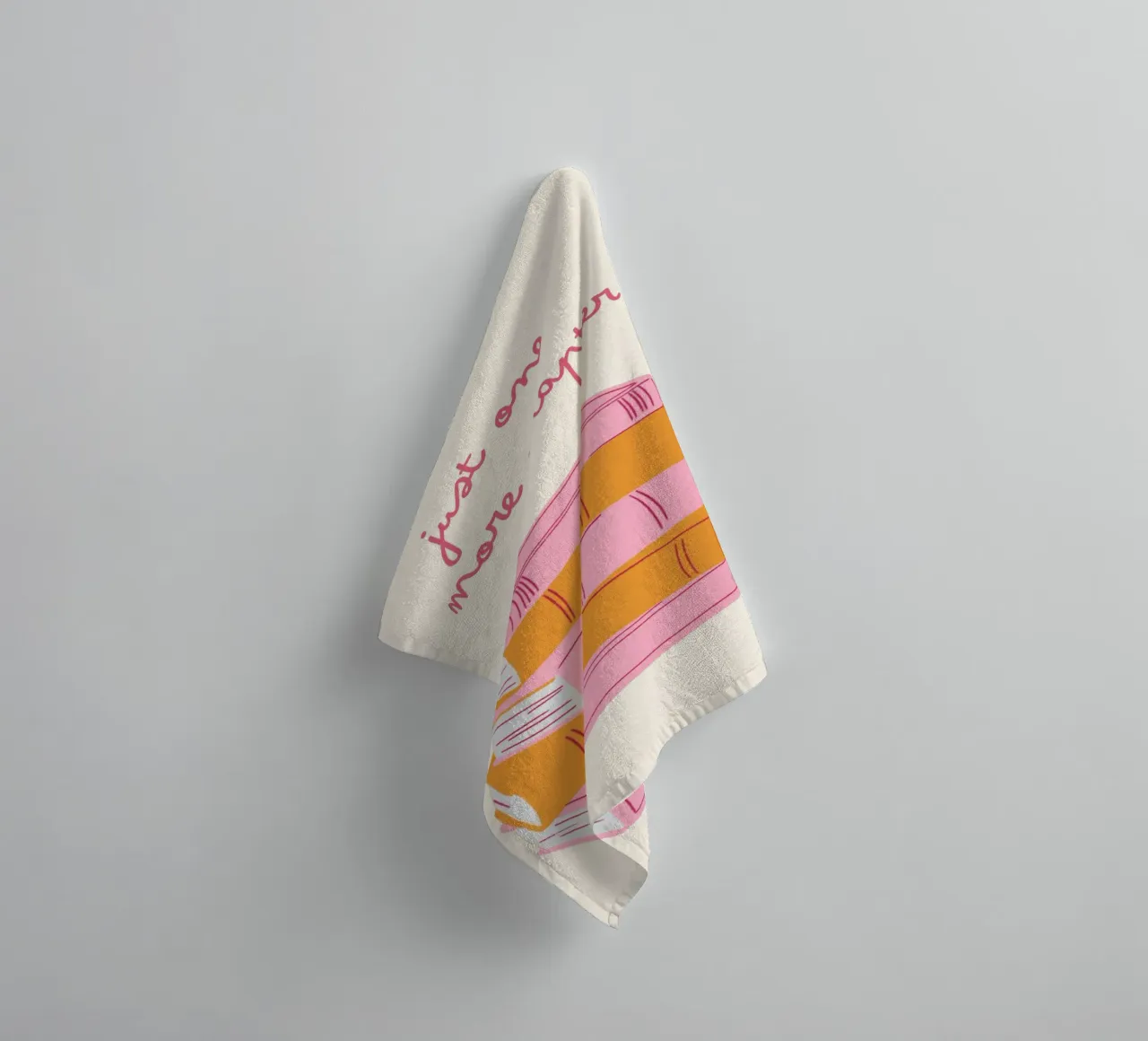 "Just One More Chapter" Minimalist Book Stack towel by vintagepod