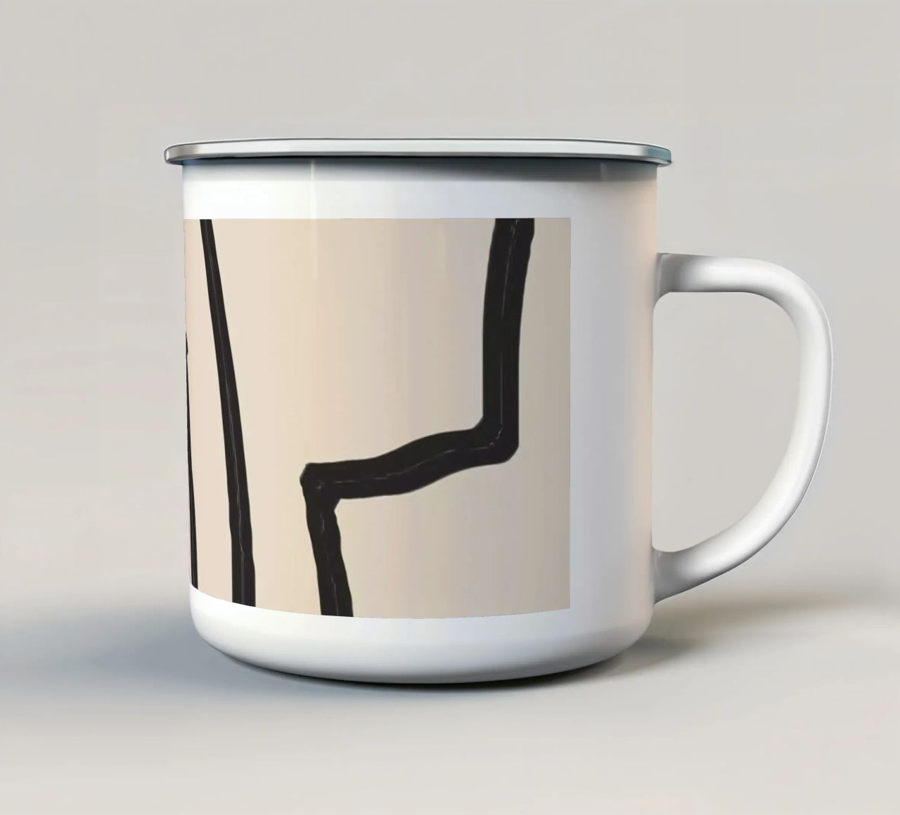 Arte astratta minimale 37 tazza in smalto da ThingDesign