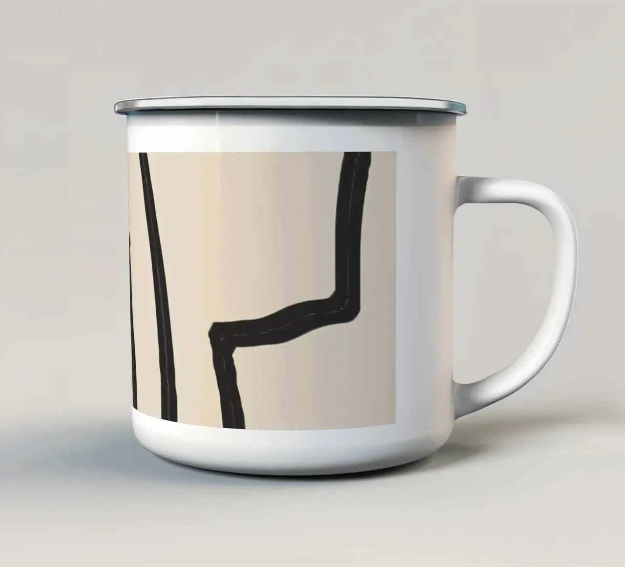 Arte abstracto minimalista 37 taza de esmalte de ThingDesign