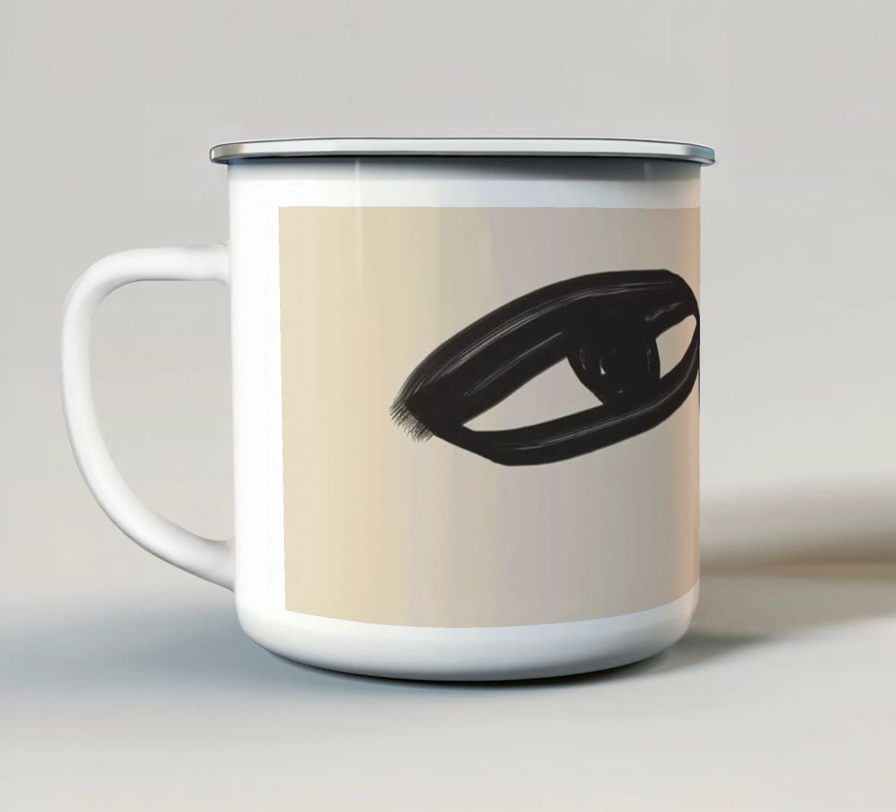 Arte astratta minimale 37 tazza in smalto da ThingDesign