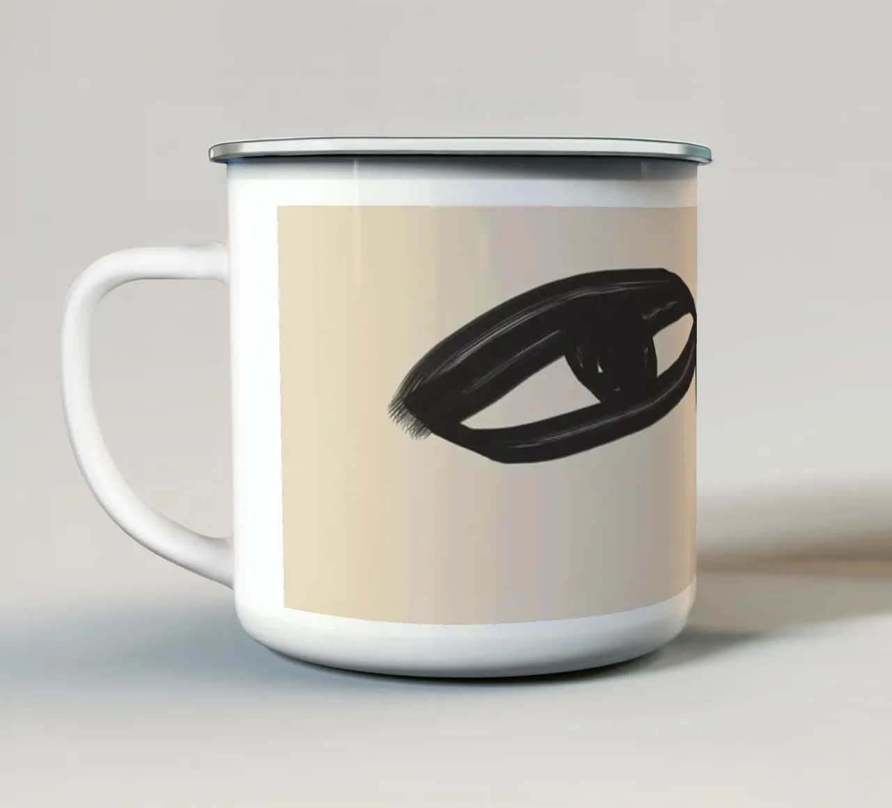 Arte abstracto minimalista 37 taza de esmalte de ThingDesign