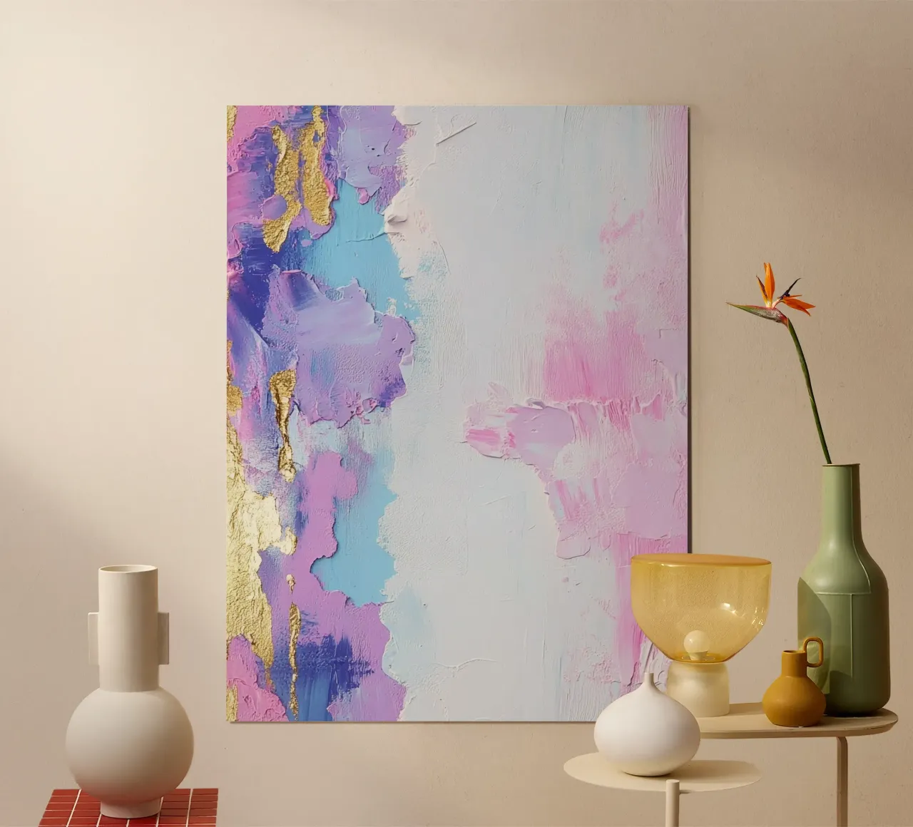 Paint Splatter Malerei Pinselstriche Lilac 7 Poster von Yaso Design Paint