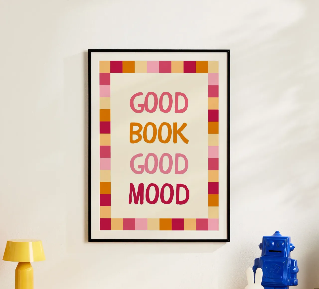 "Poster estetico colorato "Buon libro buon umore poster da vintagepod