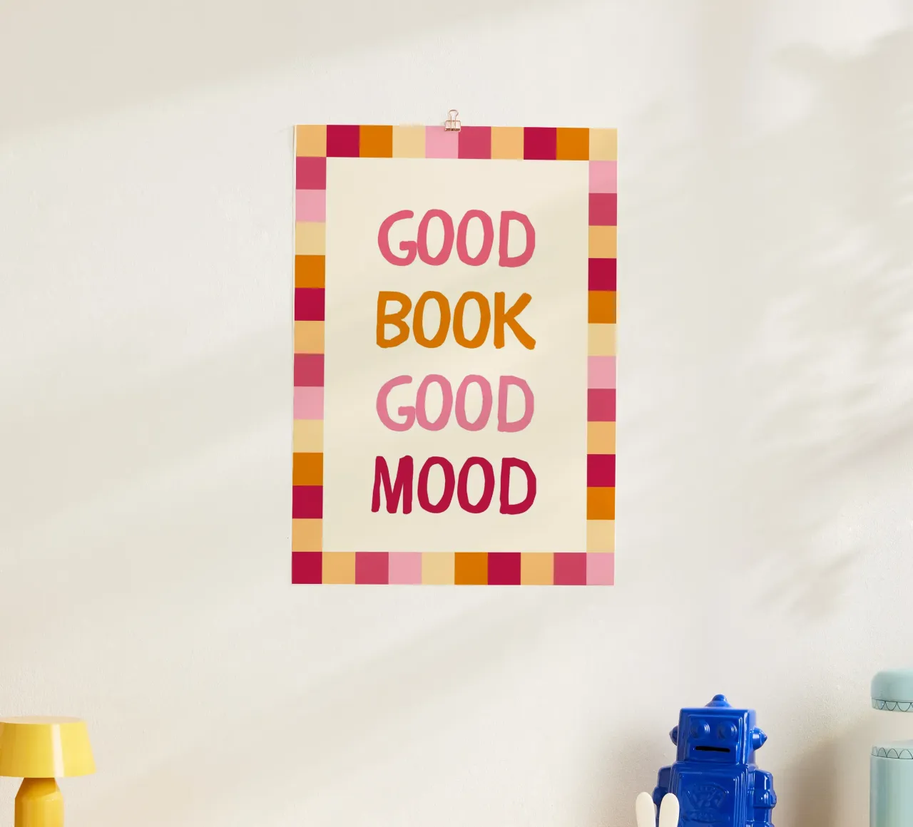 "Poster estetico colorato "Buon libro buon umore poster da vintagepod