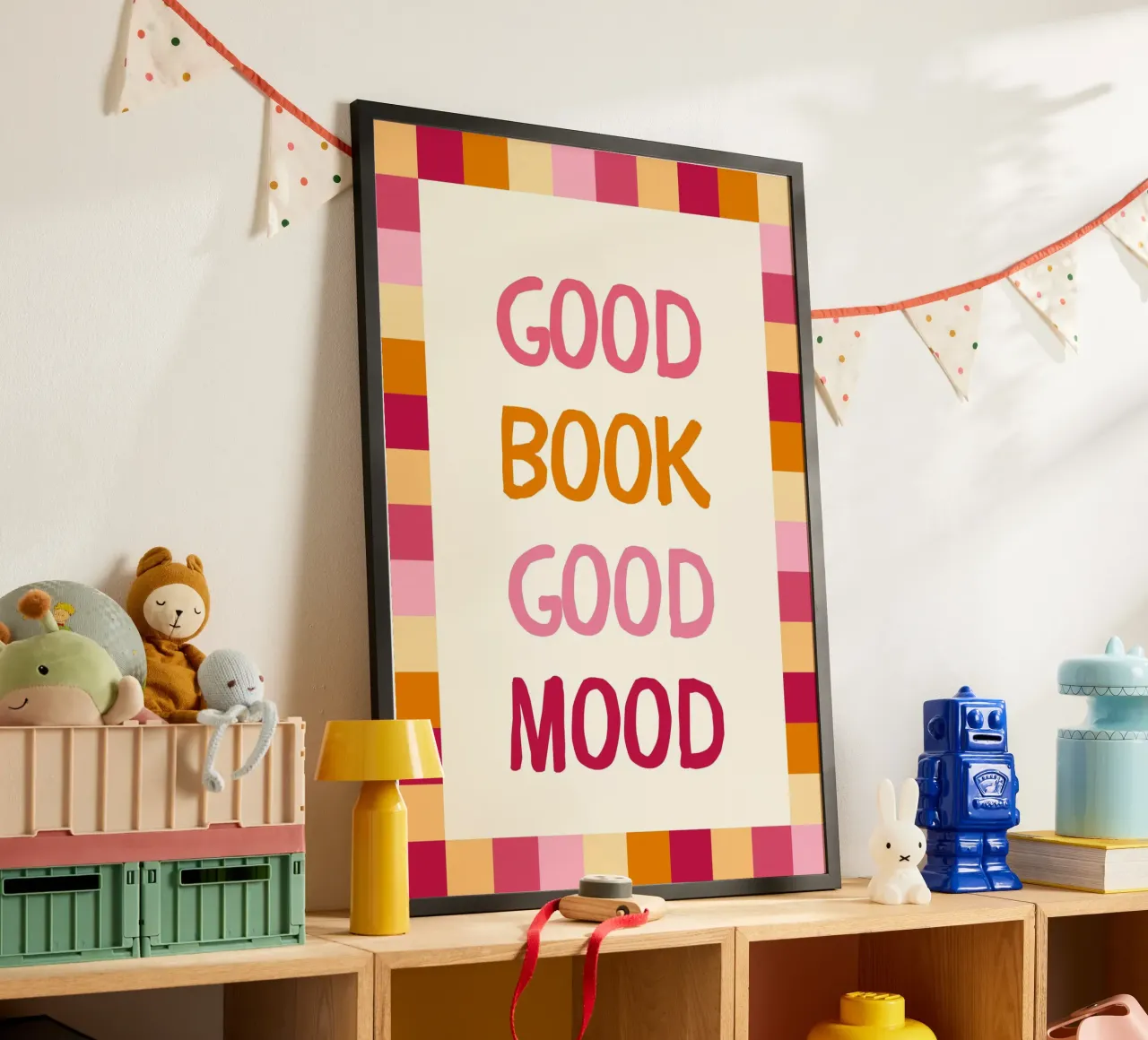 "Poster estetico colorato "Buon libro buon umore poster da vintagepod