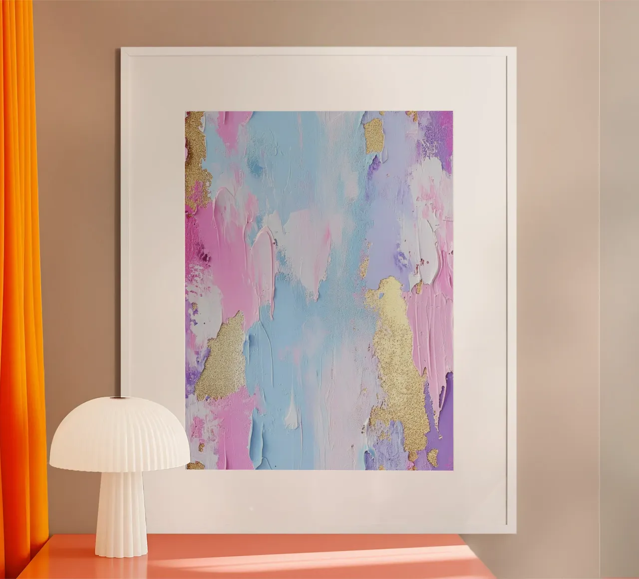 Paint Splatter Malerei Pinselstriche Lilac 8 Poster von Yaso Design Paint
