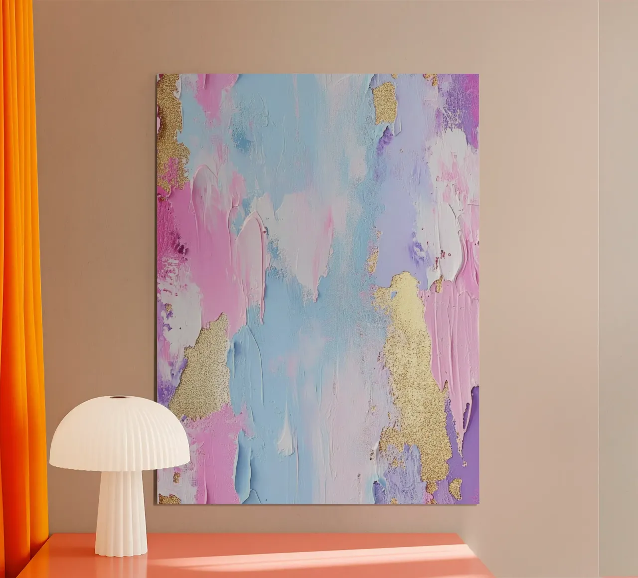 Paint Splatter Malerei Pinselstriche Lilac 8 Poster von Yaso Design Paint