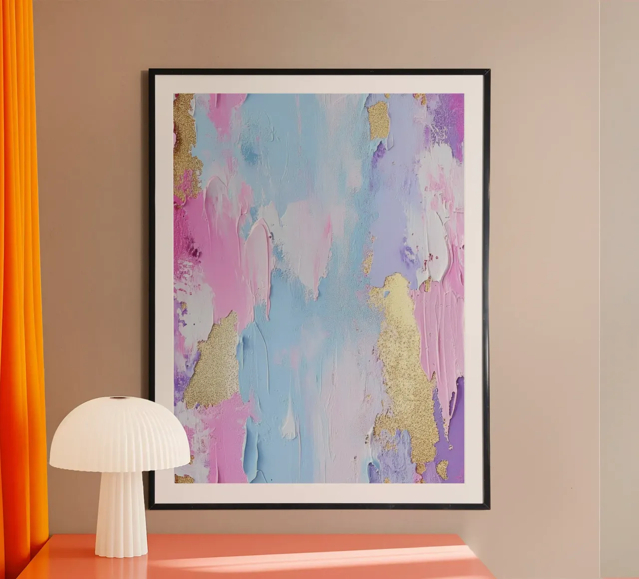 Paint Splatter Malerei Pinselstriche Lilac 8 Poster von Yaso Design Paint